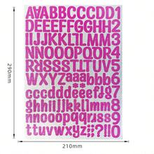 126pcs/Sheet Glitter Gold Letter Stickers, Alphabet Number Stickers Decals For Christmas Gift, DIY Craft, Scrapbooking, Envelope, Cards, Signs Decorations (Capital And Lower-Case Letter) - Multicolor - View 6