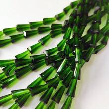 45/60 hạt thủy tinh xanh lá cây/đỏ/xanh dương/vàng dài 4*7/6*12mm Phụ kiện hạt để làm đồ trang sức, đồ thủ công làm bằng tay, vòng tay & vòng cổ, hoa tai - Hạt chùa - Xem 8