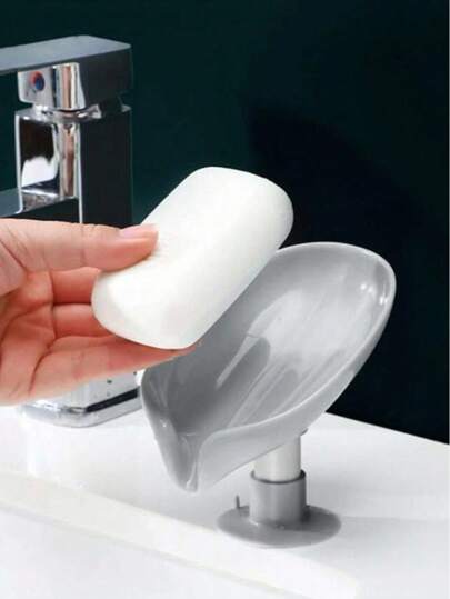 1pc Simple Grey Punch Free Soap Dish, Plain Soap Holder For Bathroom,Soap Box Cleaning Brush Rack, Suction Cup Countertop Storage Rack, No-Hole Creative Drainage Rack, Can Place Soap, Cleaning Brush, Bath, Watches And Other Items, Suitable For Kitchen, Washroom, Bathroom, Living Room, Office, Etc., Send Friend Gifts, Family Gifts, Gifts For Wife, Gifts For, Christmas Gifts, New Year's Gifts.