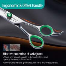 FOGOSP 46 Teeth Dog Thinning Shears For Grooming 7.0 Inch Professional Blending Thinning Scissors For Dogs Cat Pet Japanese 440C Stainless Right Handed - Curved Shears - View 5