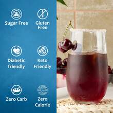 Syruvia Sugar-Free Cherry Syrup - 25.4 Fl Oz. Enjoy Sweet Cherry Flavor Without The Sugar. Kosher And Gluten-Free. Ideal For Enhancing Beverages, Desserts, And Culinary Creations. - 25,4 fl oz - Xem 4