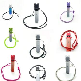 1pc Cute Bunny Silicone Dust Cap, Universal Fit, Durable Accessory With Buckle Closure, With Stylish Lanyard, For RELX YOOZ Compatible, Most E-Cigarettes