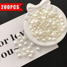 200 piezas de cuentas de corazón arcoíris de acrílico de 8 mm, suministros para hacer joyas DIY para pulseras, aretes y manualidades