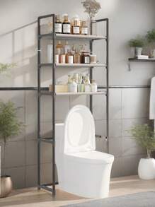 1 pieza Estantería de almacenamiento popular para el inodoro, de estilo minimalista, de fácil montaje para organizar el baño, decoración del hogar