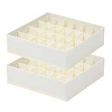 1/2 Pack Drawer Divider Organizer, 24 Grid Wardrobe Organizer Rack For Socks, Handkerchiefs, Ties, Belts And Other Accessories Storage - Beige - View 2