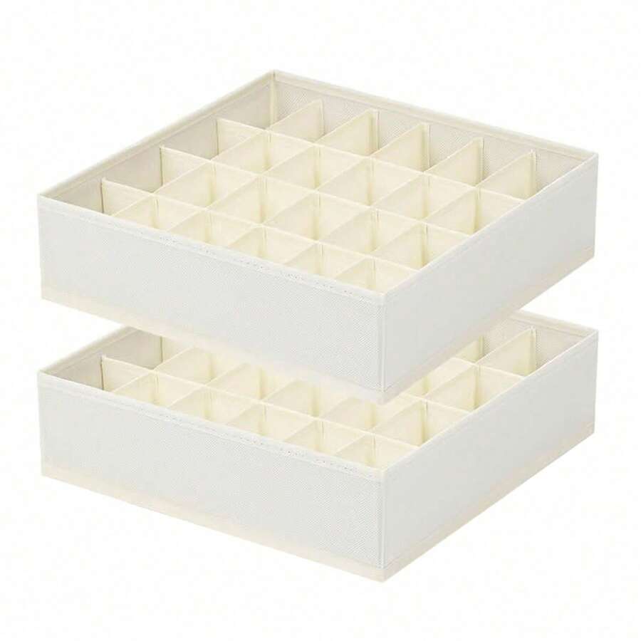 1/2 Pack Drawer Divider Organizer, 24 Grid Wardrobe Organizer Rack For Socks, Handkerchiefs, Ties, Belts And Other Accessories Storage