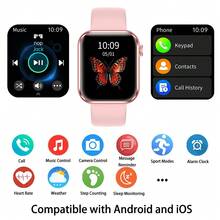 Reloj inteligente SENBONO con esfera de reloj de video personalizable, llamada inalámbrica, recordatorio de mensajes, talla grande de 100 modos deportivos, reproductor de música, grabación, memoria interna de 512MB para reproducir música sin teléfono, clima, control de cámara, smartwatch como regalo para hombres y mujeres - Multicolor - Ver 11