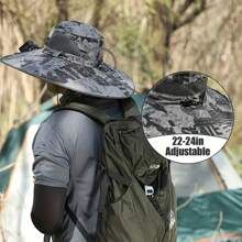 Solar Charging Fan Sunshade Cap With Two Hole Digging And Detachable Fan Devices. A Fishing Hat Suitable For Both Men And Women For Hiking And Mountain Climbing.