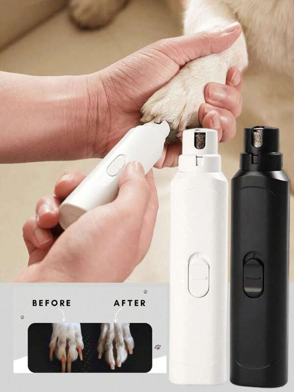 1pc High-Power Electric Pet Nail Grinder, Suitable For All Sizes Of Cats And Dogs, Electric Pet Nail Grinder, Super Quiet Nail File, Comfortable And Paw-Friendly, For Cats, Dogs And Small Animal Grooming, Nail Care, Batteries Not Included
