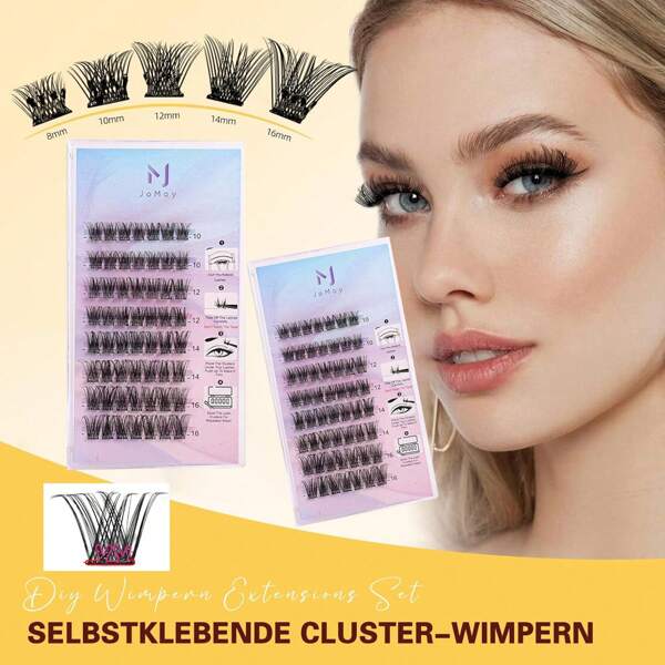 Self Adhesive Eyelashes 48Pcs Lash Clusters Press On Lashes Self Stick Cluster Lashes Pre Glued Eyelash Clusters No Glue No Remover Needed Easy To Apply Save Time