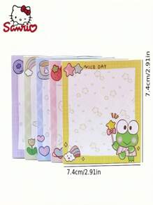 Sanrio 4 Sets /80 Piezas de Notas Adhesivas Sanrio, Pegatinas de Dibujos Animados Lindos de Melody Lomi, Accesorios de Apariencia Hermosa para Tomar Notas y Mensajes, Útiles escolares, Vuelta al Colegio