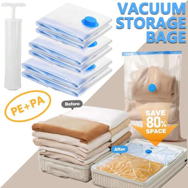 Space Saver Vacuum Storage Bags, Jumbo Vacuum Sealer Bags With Travel Hand Pump, Storage Vacuum Sealed Bags For Clothing, Comforters, Blanket Storage, Bedding Wardrobe Organizers Vacuum Storage Bag Clothes Organizer For Closet Blanket Storage Bag Decorations Decor Festival Decor Room Decor Home Decor Bed Room Decor Dress Pants Shoes Jeans Boots Skirt Bedroom, Organizer, Home Storage, White T Shirt Women, Black Pants Women, Ladies Winter Clothes, Dress,