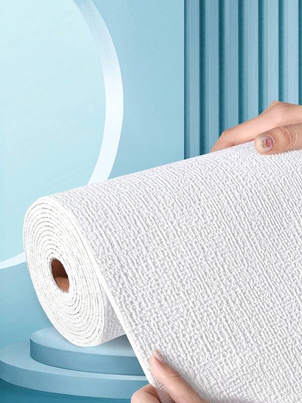 1 Roll 3D Self-Adhesive Wallpaper Roll, Polyethylene Foam Linen Pattern Wall Covering, Waterproof And Moisture-Proof, Easy To Stick Wall Stickers, Suitable For Living Room, Kitchen, Room, Bedroom Decoration