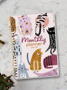 2026-2027学年月度计划笔记本，男女通用，A5多功能周/月历计划笔记本，带笔记功能，办公学习用品，完美礼物 - 彩色 - 查看 3