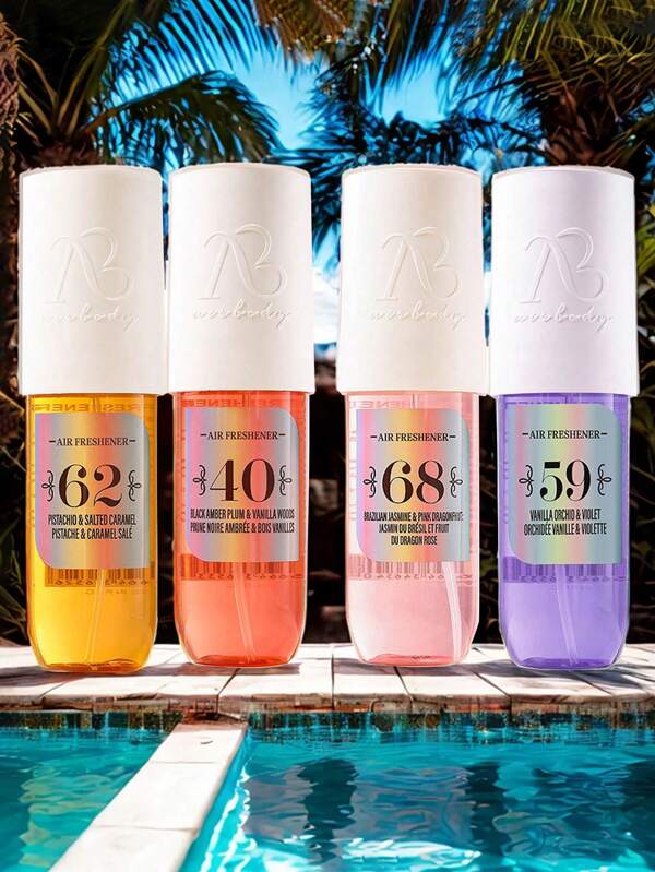 1pc 90ml Brazilian Fragrance Spray Mist, Up To 6 Collection Choices Indoor, Outdoor Air Freshener Multi-Layered Heightened State Of Bliss Spray With Long Lasting Natural Fresh Charming Essentials, Releasing Elegant Janeiro Vanilla Coconut Floral Fruity Citrus Wood Aquatic Ocean Sea Fragrance For Dating, Party, Gathering, Holiday, Home, Hotel, Office, Ideal Gift For Family, Relatives And Friends