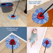 nuevoYWSHF - Juego de 3 cabezales de repuesto para fregona de tanque Ocedar RinseClean 2, cabezales de repuesto de microfibra para limpiar todos los suelos de superficie dura - Paquete de 3 trapeadores - Ver 3