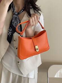 Bolso de mujer de moda, bolso de debajo del brazo, bolso de hombro sólido, bolso de mensajero clásico y sencillo para mujer