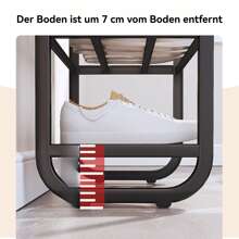 Schuhregal, 4 Ebenen Schuhschrank, Schuhstände, Schuhablage aus Kunststoff, Schmales vertikales Schuhregal, Ständerregale, 60*23*58cm, für Flure, Räume