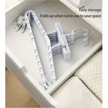 2025 New Japanese Multi-Function Foldable Retractable Drying Rack, Towel Rack, Wrinkle-Free Anti-Wind Quilt Drying Rack, Towel Rack, Foldable Retractable Clothes Hanger, 5-Tier Extendable Towel Rack For Underwear & Clothes Rotation - Multicolor - View 10