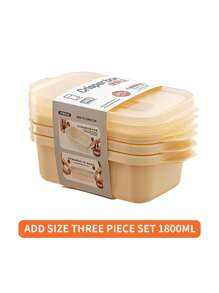 3pcs Food Storage Containers, Freezer & Microwave Friendly, Includes XL, L, M, S Sizes
