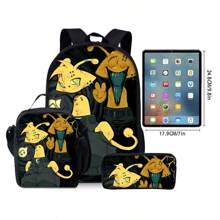 Rhythm Box Backpack Three Pieces Set (Single-Layer Backpack + Shoulder Strap Lunch Bag + Single-Layer Pencil Bag)