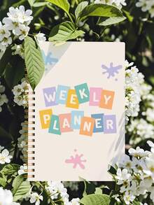 1pc Weekly Agenda Planner – A5 Undated Notebook With Time Slots, Checklist, Mood Journal & Workout Log, 96 Pages,Task Management & Personal Organizer, Office & School Supplies, Back To School - Multicolor - View 10