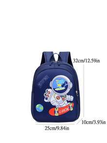 1 Bolsa personalizada, se puede imprimir con un nombre personalizado o saludos festivos. Personaliza tu propia bolsa. Cierre de cremallera de nailon, diseño de nicho de moda con patrones lindos de astronauta/dinosaurio/león. Mochila con correa de hombro ajustable y versátil, adecuada para adolescentes para viajar, compras, fiestas, citas y uso diario. Es un regalo perfecto para adolescentes, multifuncional, ornamental, con letras, elegante, moderno, colorido, lindo, adorable, casual, personalizado, único, personalizado, regalos ideales para él, regalos ideales para ella - Azul - Ver 9
