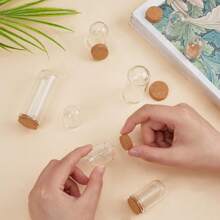 2/5 Stücke Schmuckstein künstliche Blume Glockenglasform mit Korkunterseite für Aufbewahrung, Präsentation & Trockenblumen Deko, Heim-Dekoration, DIY Kunst & Handwerk, Party Geschenke, Blumen Pflanzen, Präparate, Deko-Handwerk