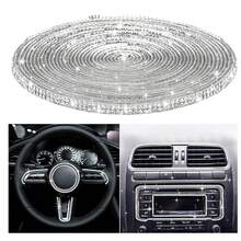 Bling Car Trim Strips, Bling Car Trim Strips, Rhinestone Strips For Car Dashboard Decoration Glitter Interior Exterior Accessories Automotive Diamond Inlaid Decorative Strip DIY 1pc - Multicolor - View 3