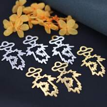 Set de 3 dijes con corazón romántico de acero inoxidable para mamá e hijo, accesorios para hacer joyería, collares, pulseras, colgantes y manualidades DIY