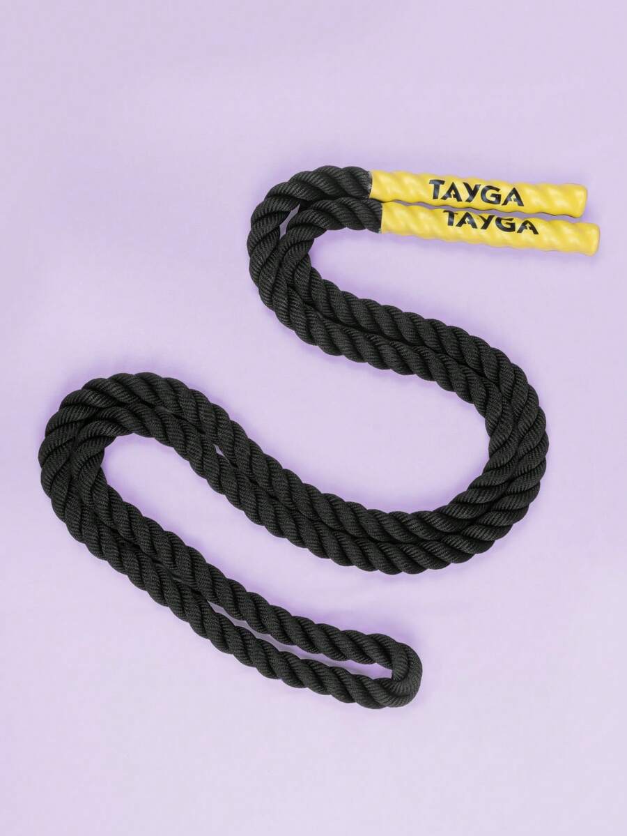 Cuerda Para Brincar Saltar Profesional Con Mango Amarillo TAYGA Negro - Negro - Ver 1