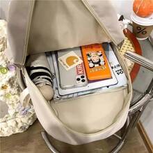 Women's Backpack Korean Large Capacity Waterproof Rugged Travel School Bag - Pink - View 4