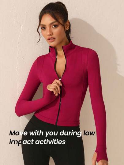 Chaqueta deportiva sin costuras para mujer de una sola pieza - Diseño con cremallera, ajuste ceñido y cómodo. Ideal para yoga, ejercicios al aire libre y ocio diario