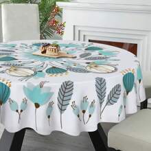 1 bucată față de masă rotundă de 60 de inchi, design cu mandala boemă, cârpă de masă rotundă, colorată, rezistentă la apă, covorașă de picnic pentru grătar în curte în stil boho, decor pentru bucătărie de acasă