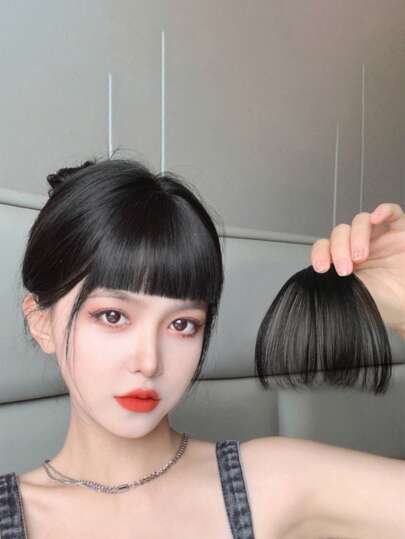 时尚女士空气刘海假发可爱女孩接发隐形无缝发夹配件