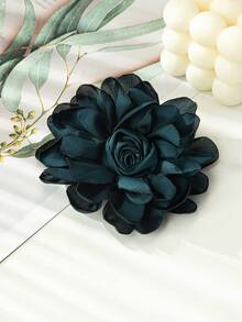 1 件全新黑色手工烧边花朵风格时尚胸针，男女通用派对配饰 - 酒紅 - 查看 4