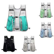 Colete de armazenamento para garrafa de água, colete leve para corrida, hidratação refletiva, mochila de peito com suporte para telefone, colete de ciclismo