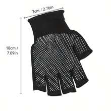 1 Pair Breathable Non-Slip Half Finger Gloves, Suitable For Cycling, Hiking And Workout