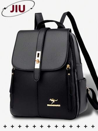 Anti-Theft Pu Soft Leather Backpack Women Purse, Multi-Function Fashion Day Bag,Multi-Functional Stylish Day Bag, Multi-Pocket Lightweight Travel Bag, Large-Capacity Simple School Bag, Convenient Book Bag, Suitable For Students, Nurses, Teachers, Business People, Travel And Vacation, Business Trips, Daily Commuting, Shopping, Office, Dating, Hiking, Training, Work, Birthday Gifts, Holiday Gifts, Mochilas