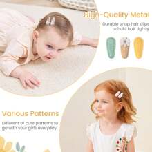 Lot de 60 barrettes à cheveux pour bébés filles – Imprimé floral, revêtement antidérapant, mini-pinces de 3,8 cm de long – Accessoire pour cheveux fins et mignons pour nourrissons et tout-petits