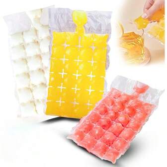 50/100 袋冰淇淋、Darryy 自愈冰袋、冰块、用于水、饮料、鸡尾酒、果汁和其他冰块的冰袋。