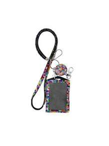 Fashionable Rhinestone Lanyard For Women - Elegant, Retractable ID & Key Holder With Sparkly Crystal Design Metal Clasp,Creative Portable Badge Holder