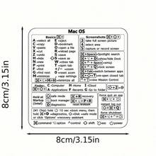 2 件键盘快捷键贴纸，适用于操作系统 (Ventura/Monterey/Big Sul/Catalina) 的键盘快捷键贴纸，兼容 13-16 英寸 MacBook，学校用品，返校 - 彩色 - 查看 9