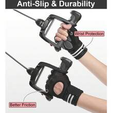 1 双男士健身手套女士健身手套，腕带举重手套透气，硅胶蚂蚁健身手套，运动，健身房，家庭锻炼，女士健身手套，拳击手套，健身手套，健身手套，男士健身手套