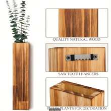 Wood Wall Planter Vase Wooden Hanging Planter For Dried Flowers And Artificial Greenery Plants Farmhouse Wall Hanging Decor Pocket Planter For Indoor Fake Plants Greenery Flowers Living Room Bedroom Kitchen Home Office Decoration Room Decor Bedroom Decor Home Decor Wall Decor