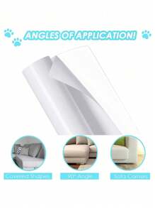 Cat Scratch Protective Film, Transparent Self-Adhesive Scratch Protection For Sofa, Wall, Furniture, Anti-Scratch Tape