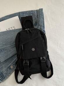 4 件装百搭女士单肩包，多功能斜挎包，双向背包，简约前袋，适合外出、旅行、购物、上学