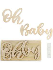 1 bộ, Biển báo bằng gỗ chủ đề tiệc mừng em bé Oh Baby Babe, Trang trí phông nền tiệc bé trai/bé gái sơ sinh bằng gỗ dán tường, Vật dụng trang trí phông nền phòng tiệc tiết lộ giới tính, Biển báo bằng gỗ cho em bé Biểu ngữ tiệc mừng em bé cho phông nền sinh nhật đầu tiên, Miếng dán tường trang trí phông nền tiệc chủ đề chào đón em bé, Trang trí tiệc mừng em bé, Thông báo về em bé - Màu gỗ ơi em yêu - Xem 5