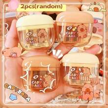 2/4 tailles de taille-crayons mignons de marsouins sans nageoire - design à double trou transparent rabattable, marsouins sans nageoire de dessin animé mignons avec des accessoires colorés, plastique portable et durable, cadeau d'anniversaire idéal pour les étudiants et l'utilisation de bureau, récompense scolaire. Étui à crayons mignon, rentrée scolaire, fournitures scolaires ludiques, structure robuste
