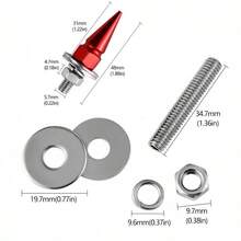M6汽车牌照螺丝，汽车牌照支架五金，螺纹尖头螺丝，汽车改装紧固件，挡泥板垫圈，保险杠发动机螺栓，牌照铝合金螺栓，适用于汽车、卡车、摩托车、自行车上的M6螺丝孔 - 彩色 - 查看 8